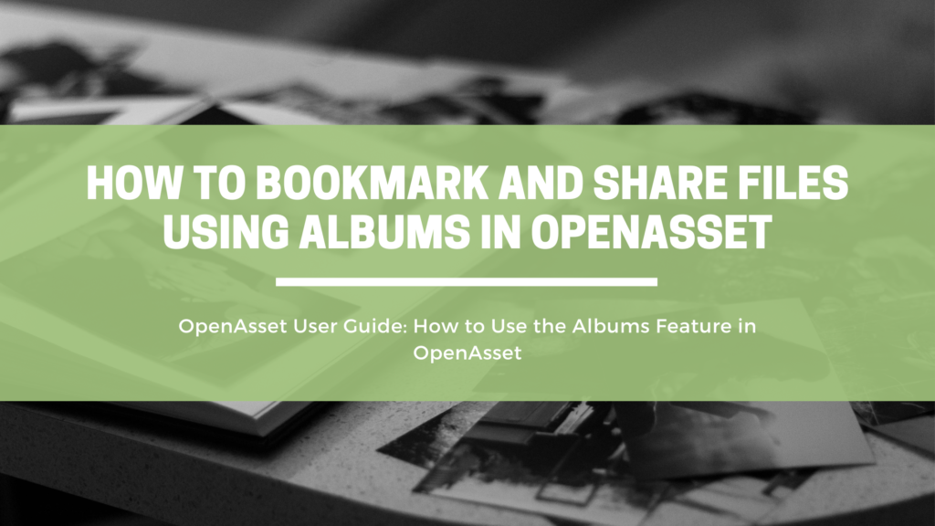 How to Bookmark and Share Files Using Albums in OpenAsset | OpenAsset