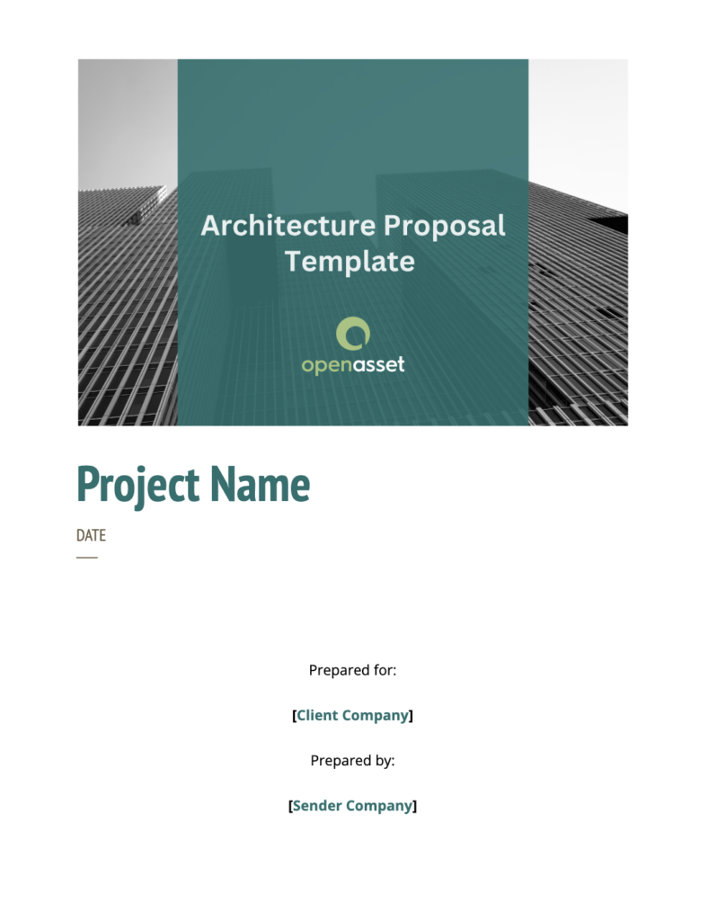 Architecture proposal cover page
