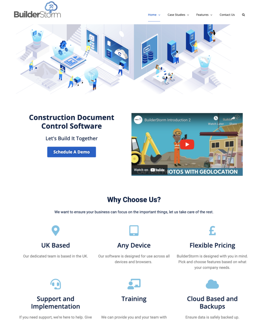 BuilderStorm homepage