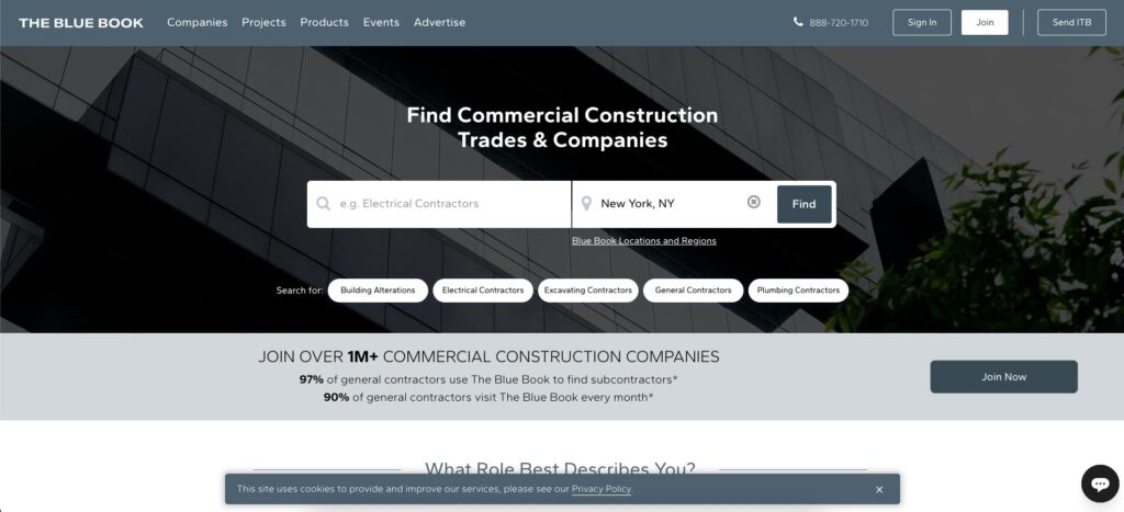 the blue book homepage