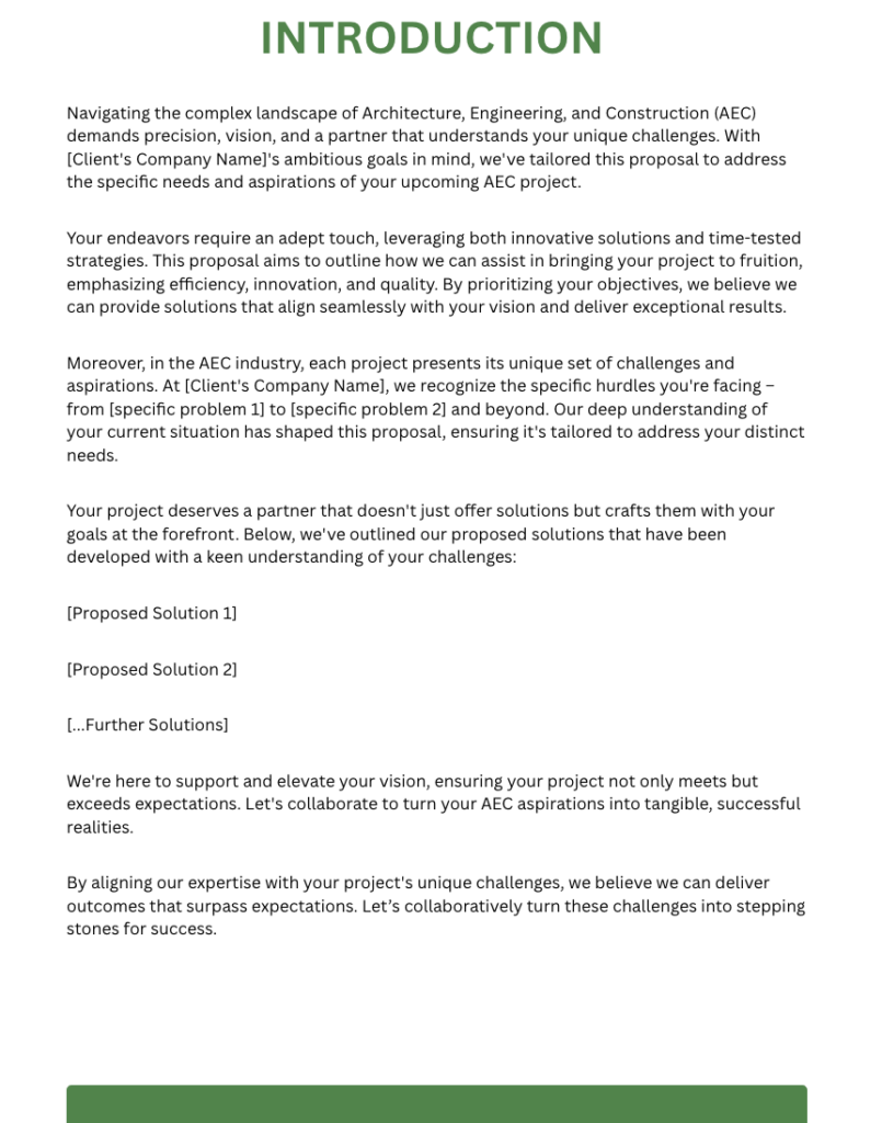 Business Proposal Introduction