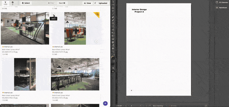 OpenAsset's InDesign Plugin gif | OpenAsset