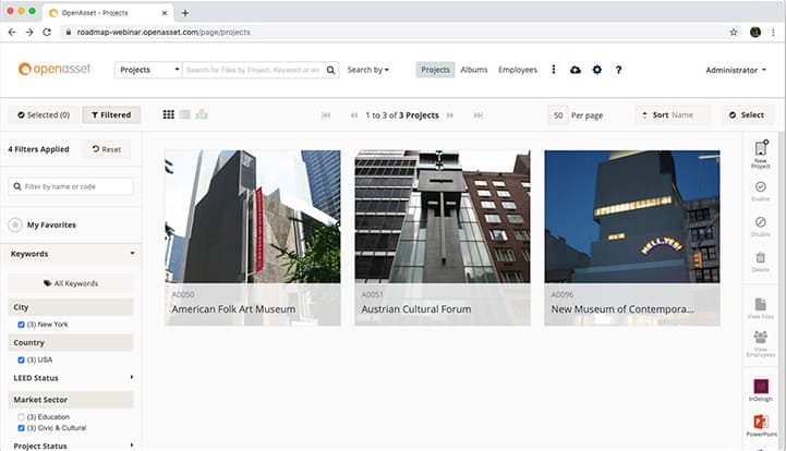 OpenAsset Faceted Search