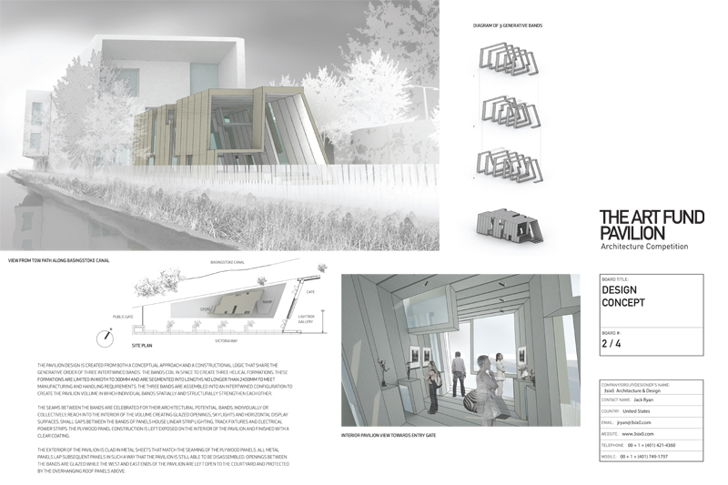 the art fund pavilion architecture presentation board
