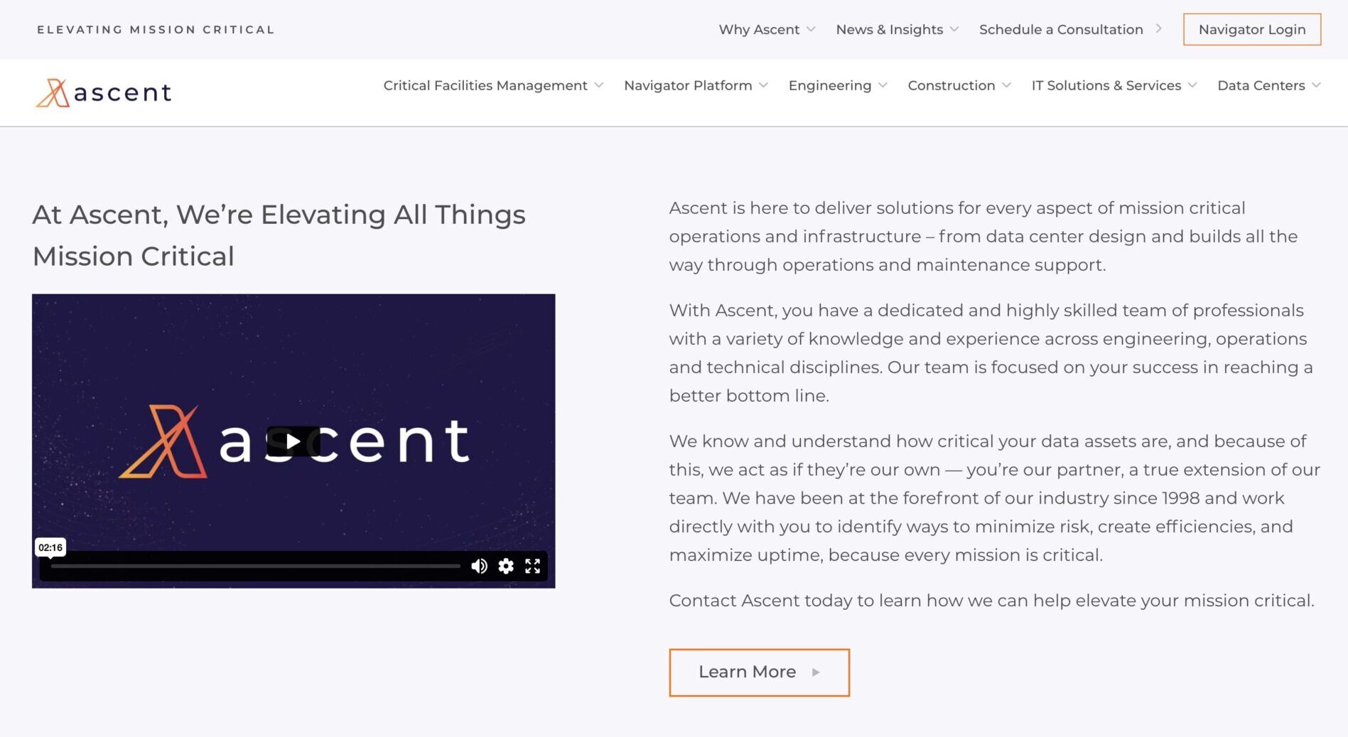 ascent-website-design-example
