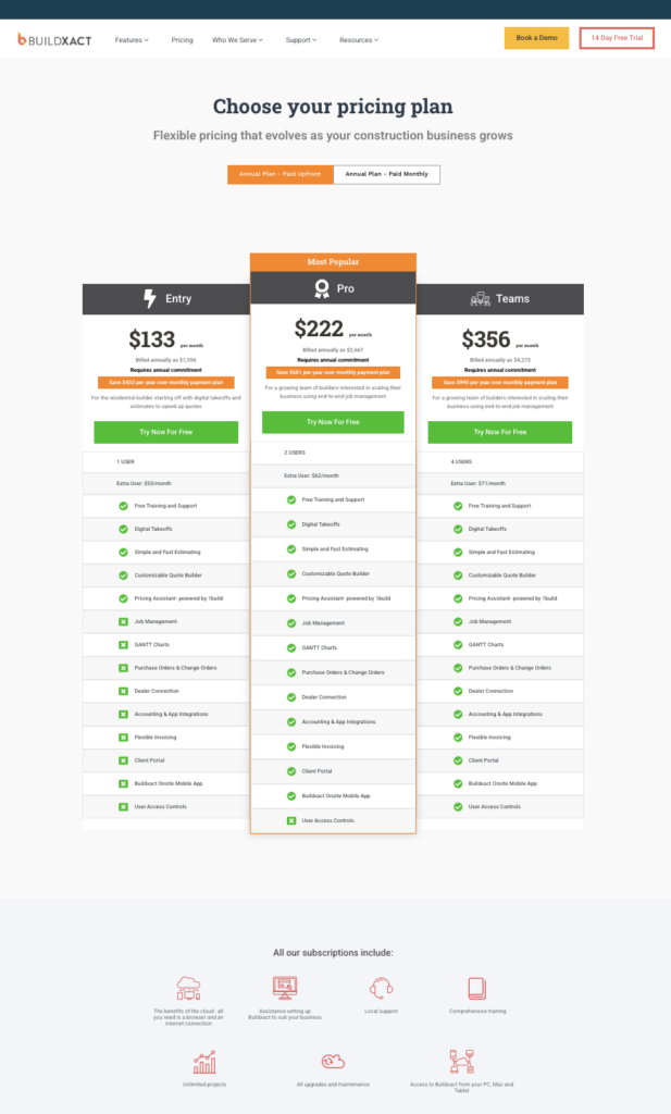 buildxact-pricing