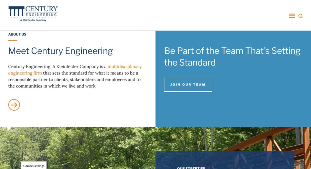 century-engineering-website-example