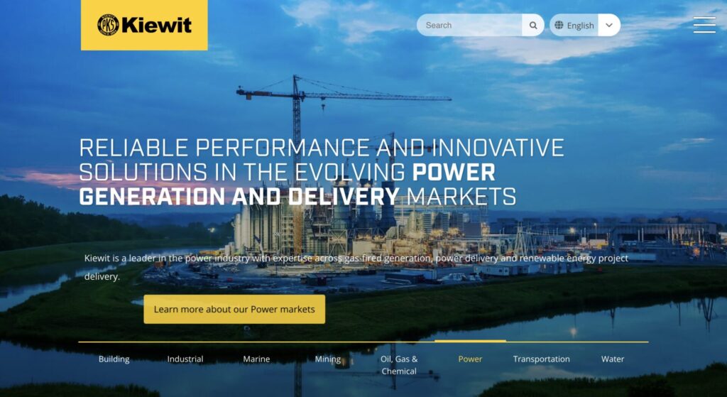 kiewit-engineering-website-example