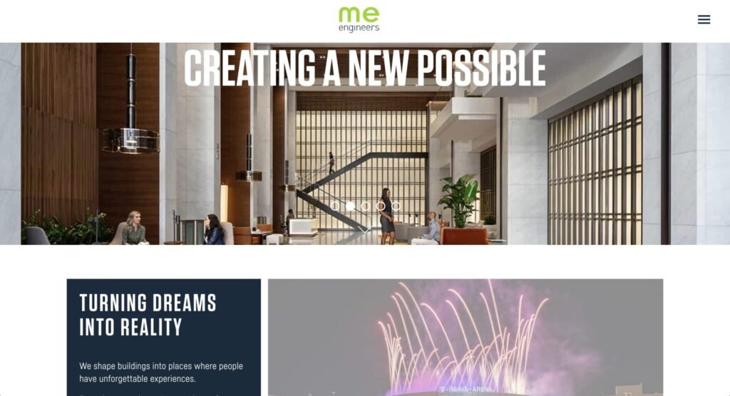 me-engineers-website-design-example