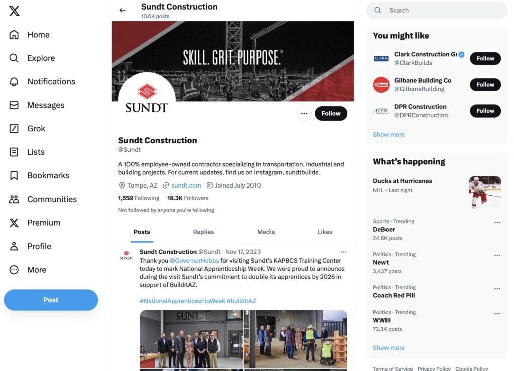 sundt-construction-x-twitter