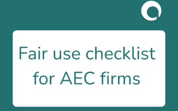 Fair use checklist for AEC firms blog header with logo